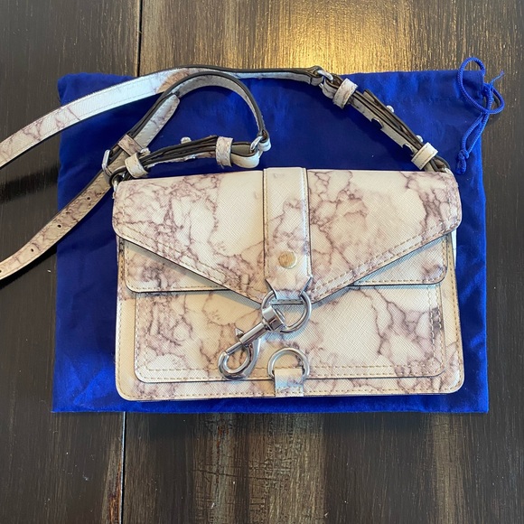Rebecca Minkoff Marble Hudson Moto Mini Purse - Picture 1 of 5